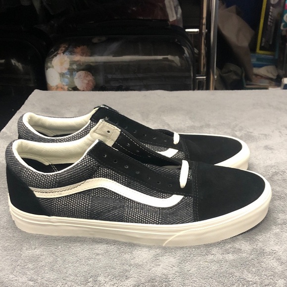 Vans Denim Check Black Old Skool Sneakers - Picture 1 of 5
